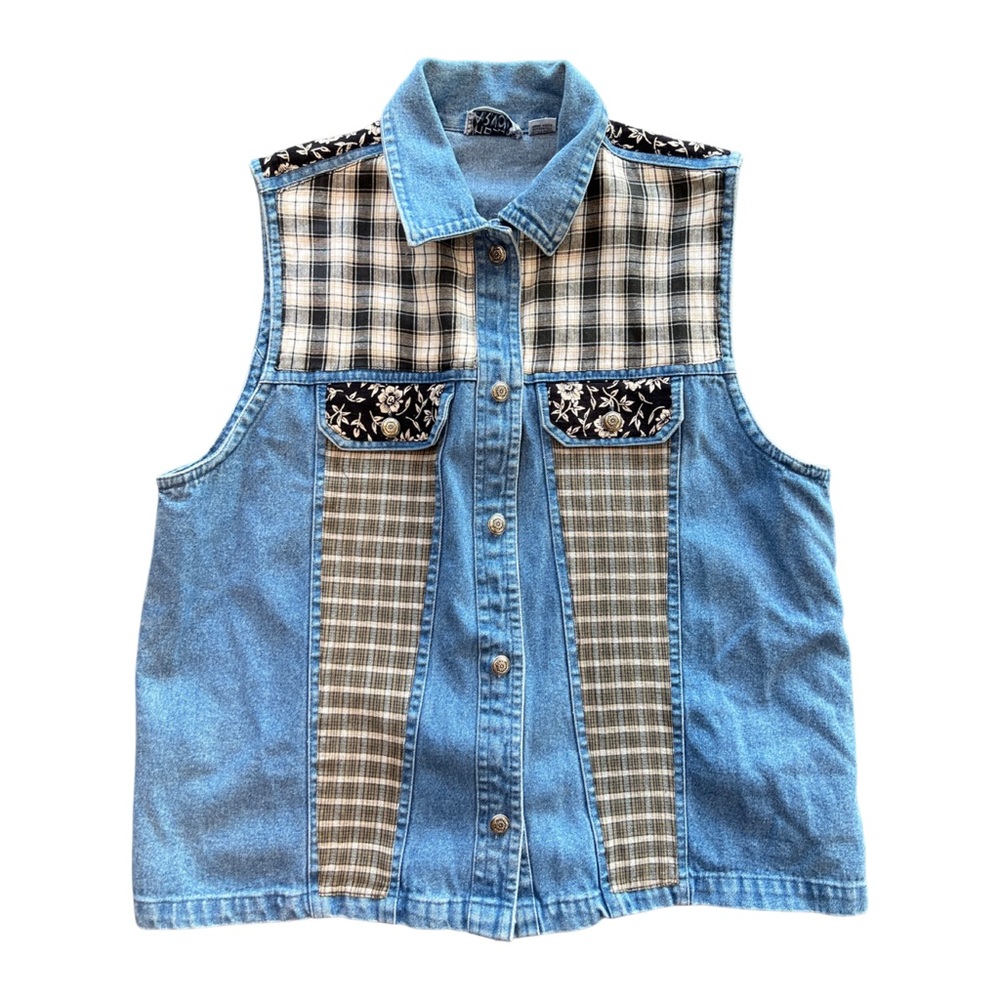 VTG 90s Upcycled Denim Vest